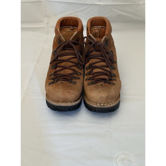 COBRA Suede Leather Alpine Mountaineering Boots Men 8 Women 9 Tan Made in Italy main image 7